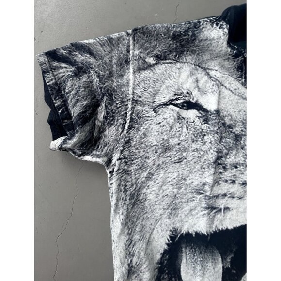 San Diego Zoo Lion T-Shirt Men's Size Large Graphic Crew Neck Black - Picture 5 of 7